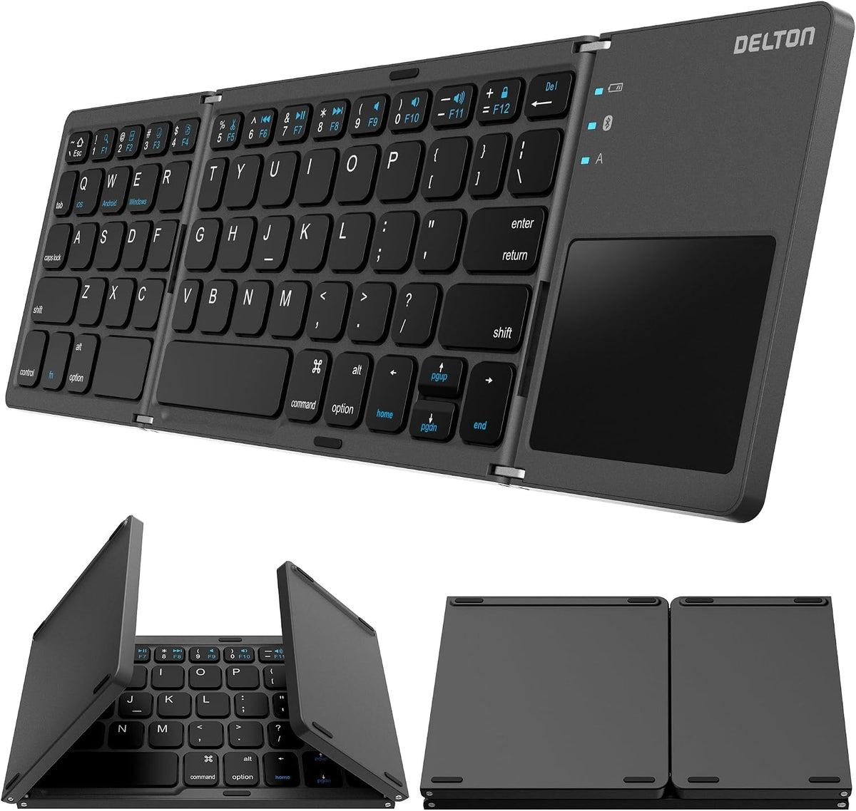 Delton F75 Folding Bluetooth Wireless Keyboard Sensitive Touchpad