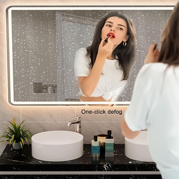Bathroom Mirror with LED Lights，Illuminated Led Bathroom Mirror with Demister