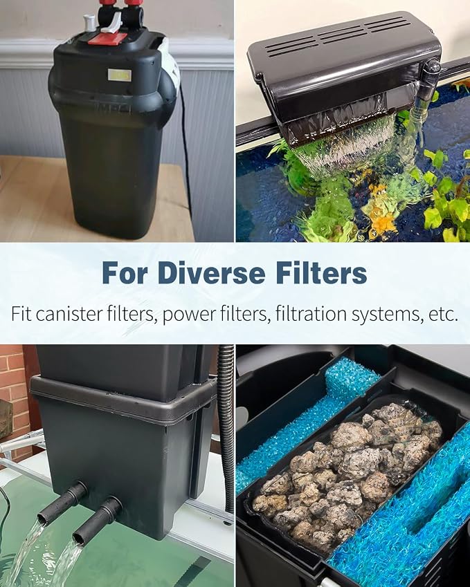 Pawfly 8 Pcs Aquarium Filter Media Bags, Fish Tank Coarse Mesh Bag