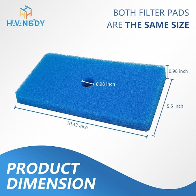 4 Sets Replacement Pond Filter Pads