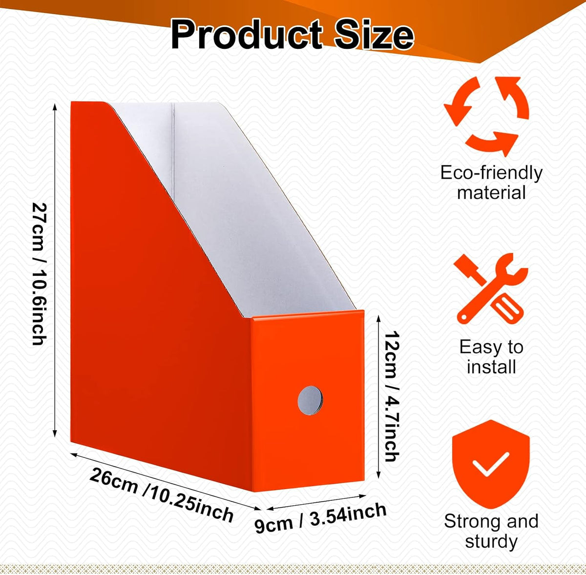 Thenshop 24 Pcs Magazine Files Cardboard Holders,Classic,Colorful