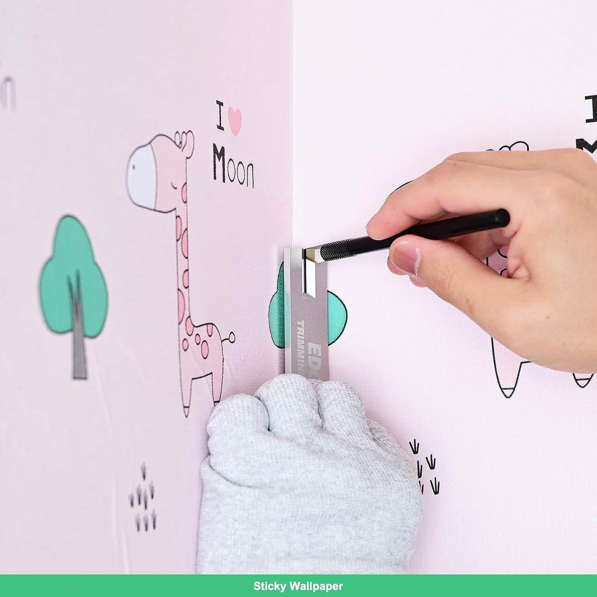 FOSHIO Aluminum Edge Trimming Guide Cutting Template Tool for Right Angle Cutting Straight, Accurate Marking and Trimming Straight Lines for Wallpaper, Vinyl Wrap, Craft Projects