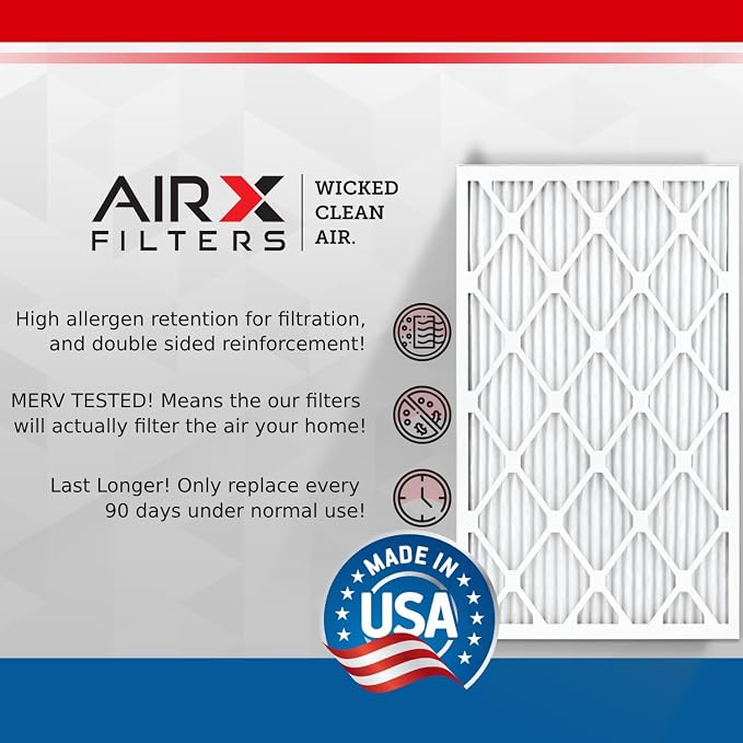 AIRX FILTERS WICKED CLEAN AIR. 16x16x2 Air Filter MERV 11 Electrostatic Pleated