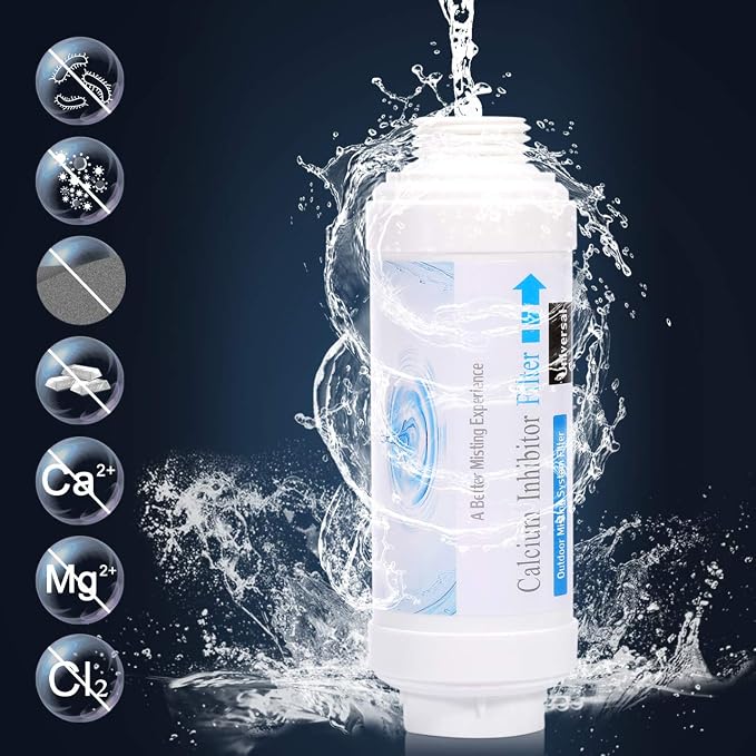 CozyCabin Mist Calcium Inhibitor Filter Outdoor Misting System Filter, Prevent