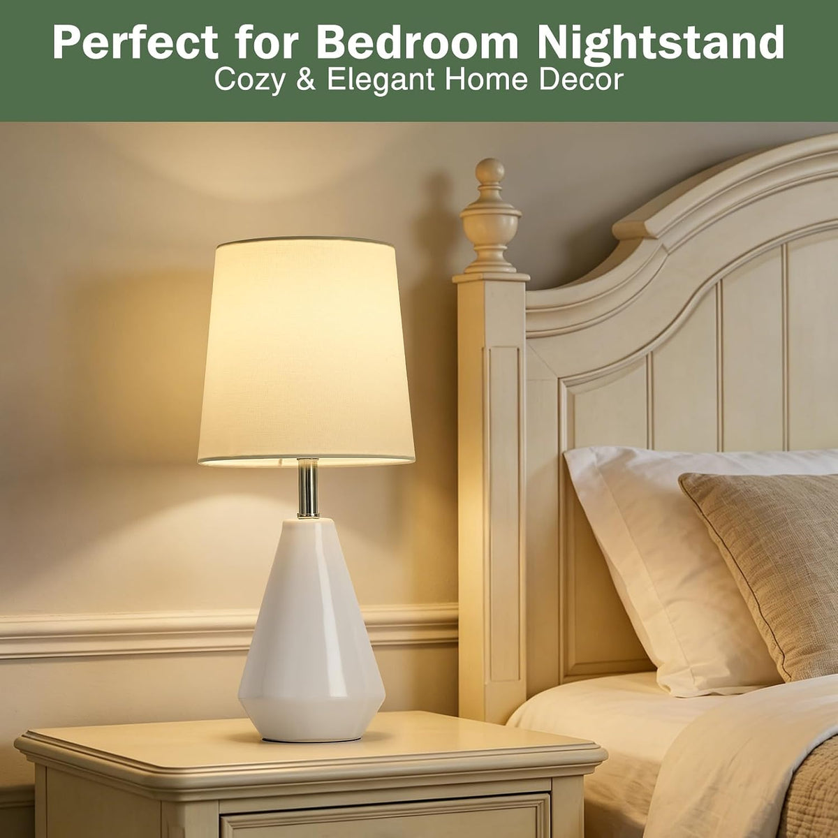bdayanx15.5" Small Table Lamp Set of 2, 3 ColorTemperatures for Bedroom