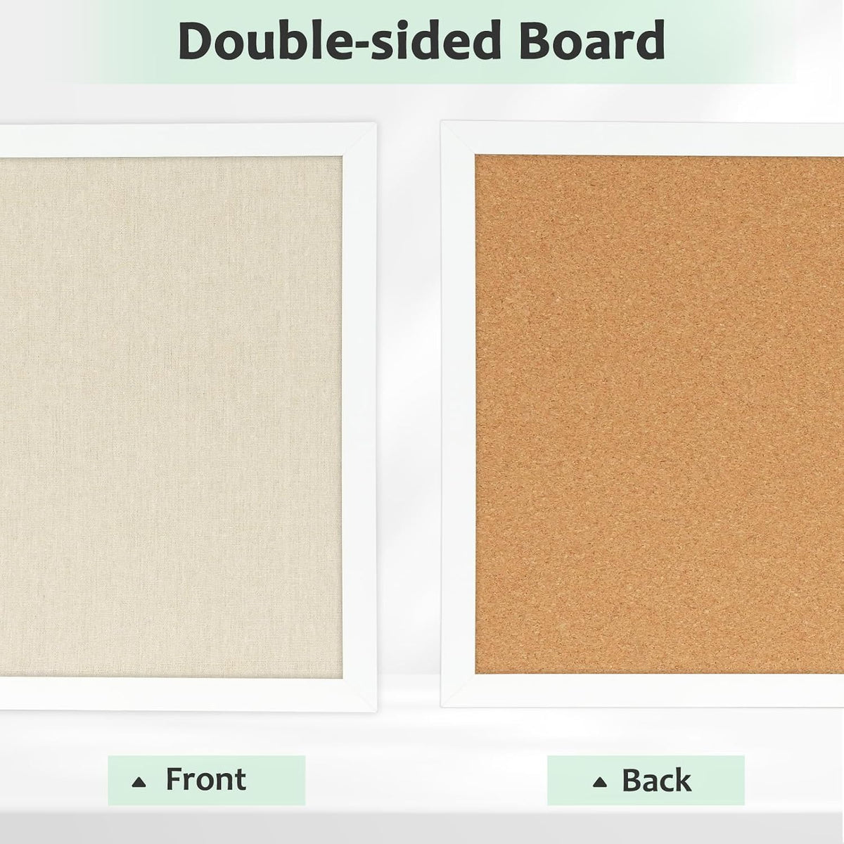 DOLLAR BOSS Double-Sided Bulletin Boards with Linen, 24"x18" Cork Board