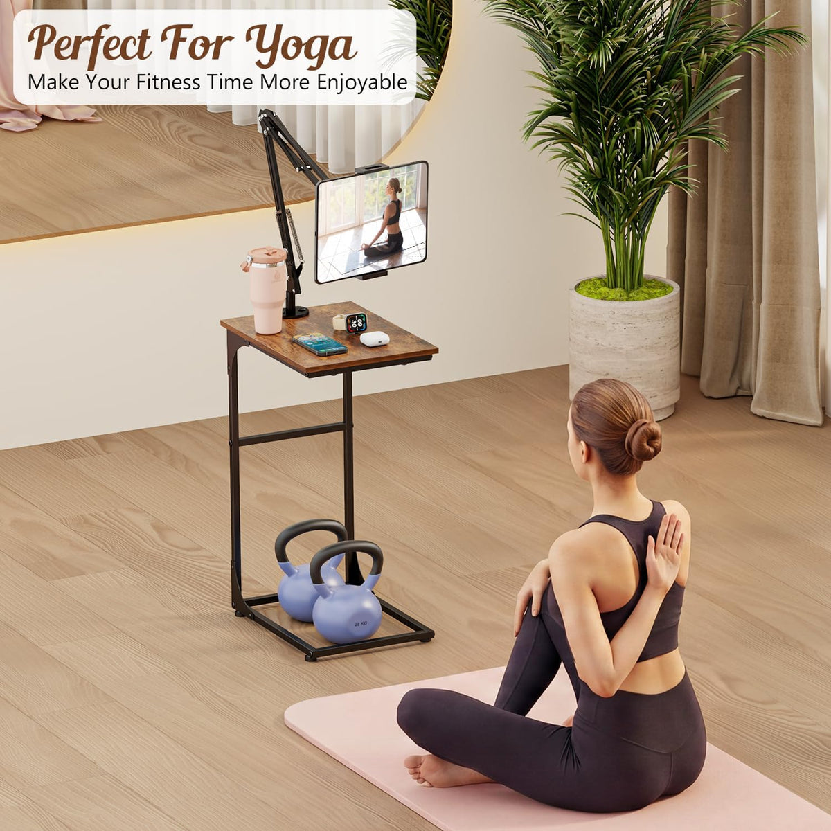 Floor Kindle Phone Tablet Stand with End Table for Overhead Bed,Counch