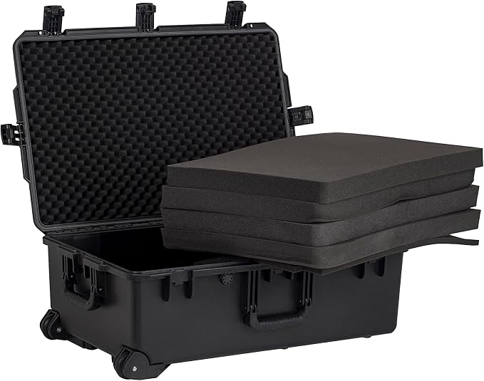 MEIJIA Portable All Weather Waterproof Camera Case, Customizable Fit Foam