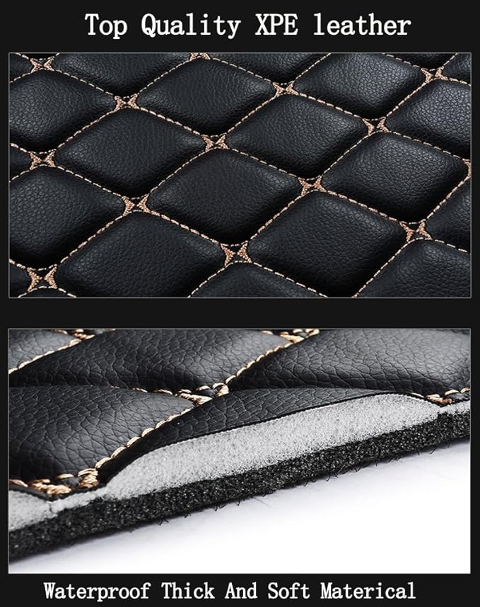 Custom Fit Pet Trunk Mat Cargo Liner Floor Mats for Mercedes GLE GLE300 GLE320 GLE350 GLE400 Before 2020-3D Laser Largest Coverage, Heavy Duty, Weatherbeater Black w/Gold Stitching