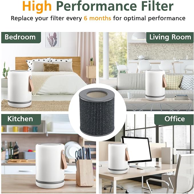 2 Pack Air Mini PECO-HEPA Replacement Filters Compatible