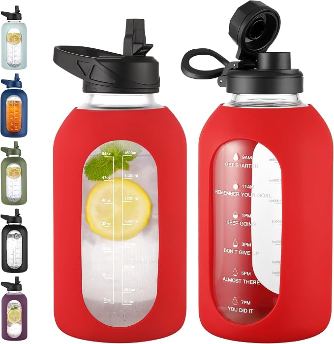 CIVAGO 64 oz Glass Water Bottle