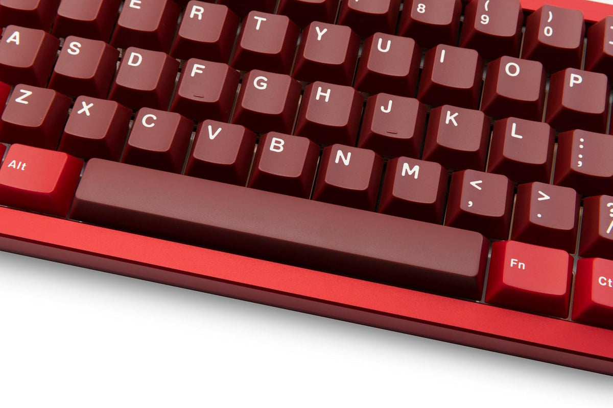 KEEBMONKEY WOBKEY Zen 65 65% Quick Release Wireless Mechanical Keyboard with RGB, CNC Aluminum Case, Hot-Swappable, VIA Support, BT/2.4G/USB-C Gaming Keyboard for Mac/Windows (Ultra Red)