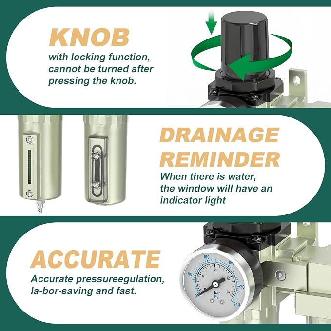 Industrial Grade 3-Stage Air Drying System, 3/4" NPT