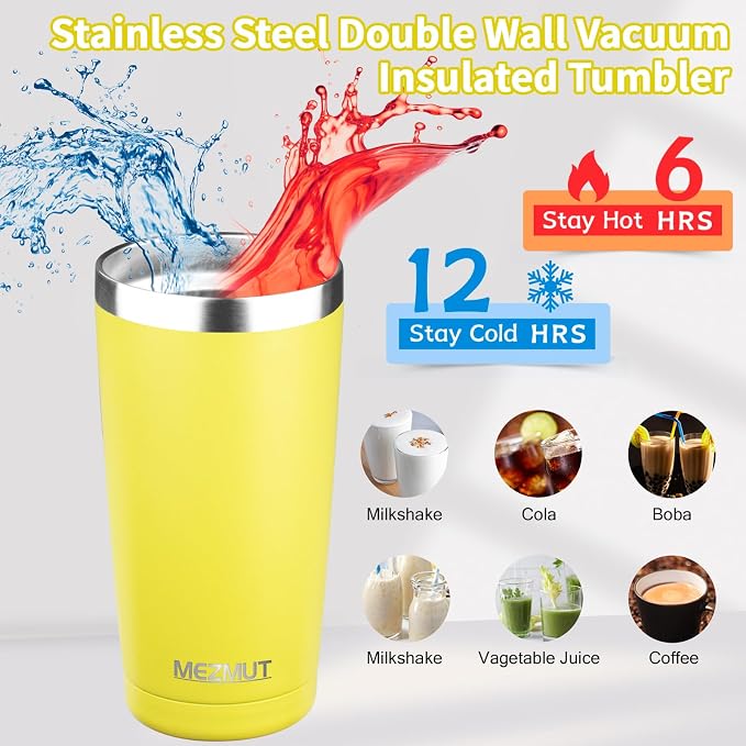 MEZMUT 20oz Insulated Tumbler Cup Travel Coffee Mug