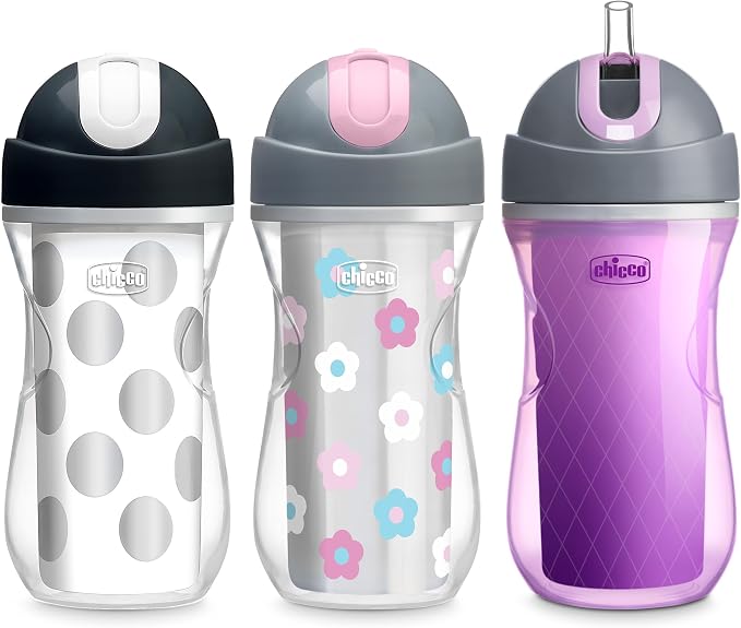 Chicco Insulated Straw Sippy Cup 12+ Months, 9oz Toddler Training Cup