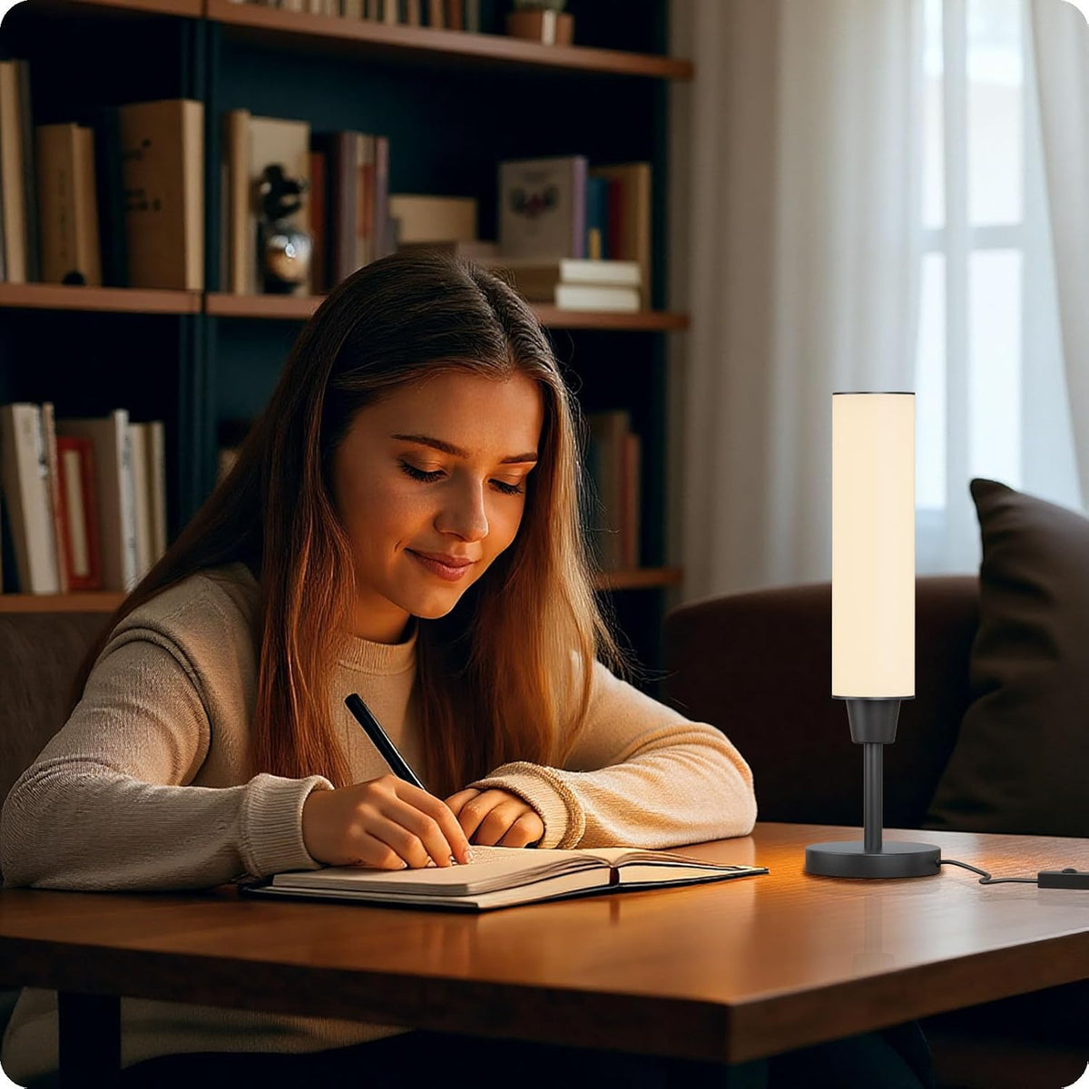 Nukanu Table Lamp with Remote, Black