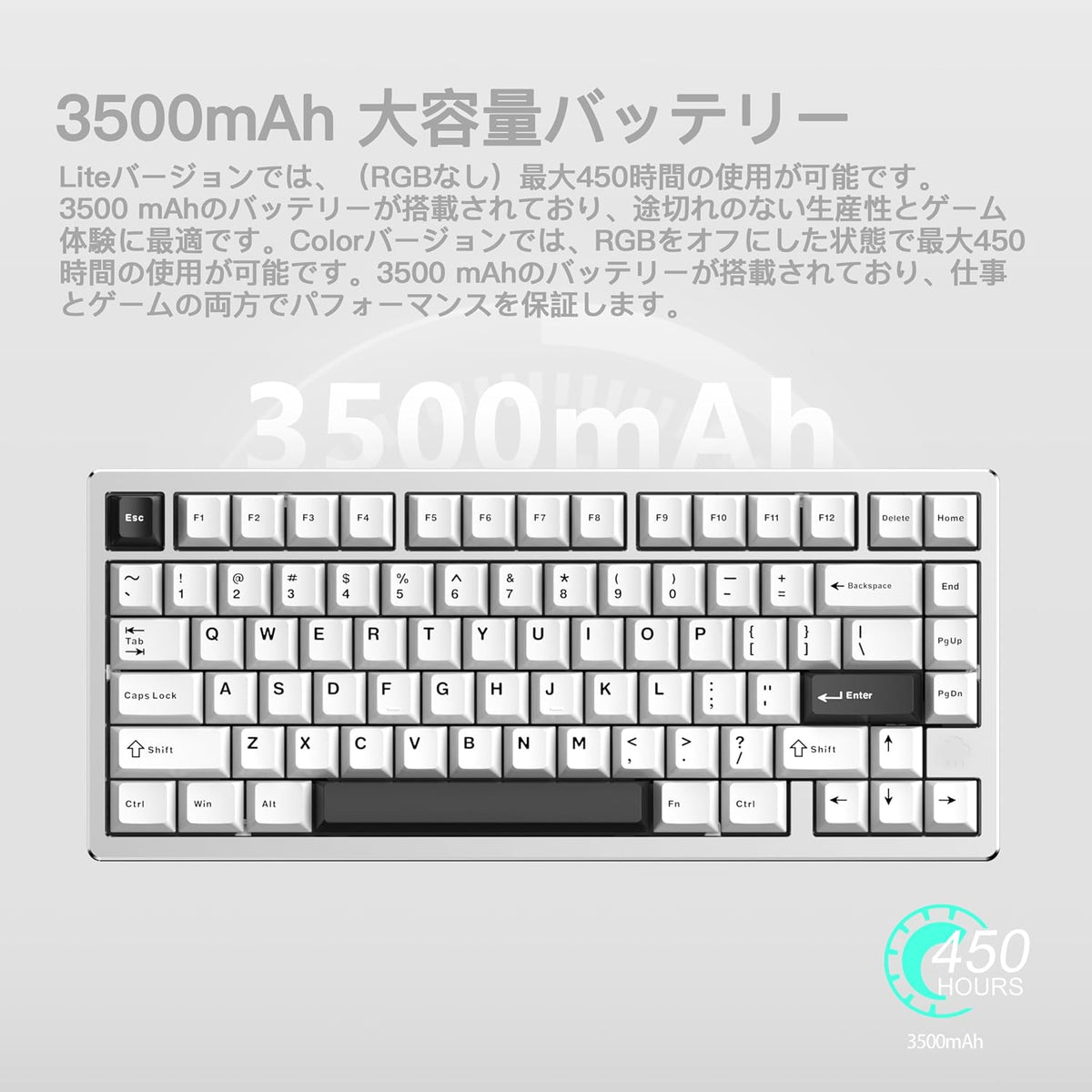 WOBKEY Rainy75 75% Tri-Mode Mechanical Keyboard, CNC Aluminum Custom Wireless Keyboard, Hot Swappable, VIA Programmable, Violet Switch, BT/2.4G/Wired for Mac/Win(Lite Silver)