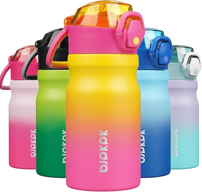 BJPKPK 14 oz Insulated Water Bottle, Stainless Steel Flask | Leak Proof Locking