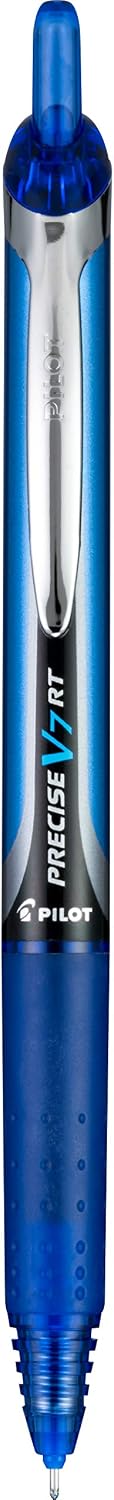 Pilot Precise V7 RT Refillable & Retractable Liquid Ink Rollerball Pens, Blue Ink Pens, Fine Point (0.7 mm), 14-Pack - Ideal for School, Journaling, and Office Writing