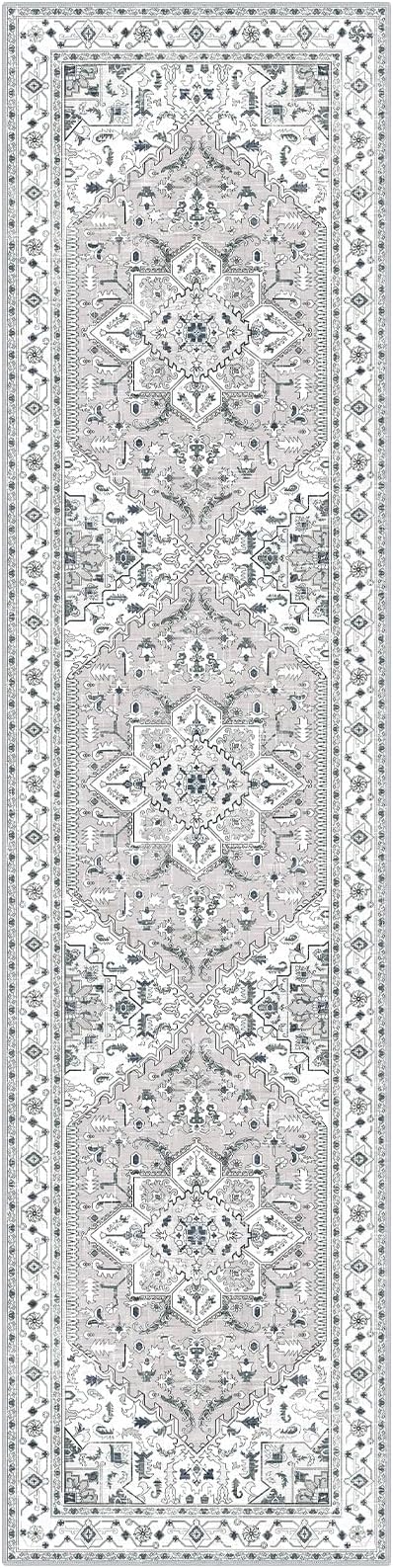 Yamaziot Washable Runner Rug, 2x8 Non-Slip Boho Vintage Hallway Rug