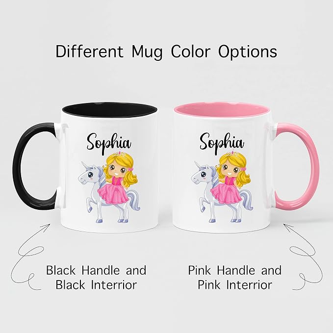 Personalized Mug for Kids, Girls | Customized Hot Chocolate, Coffee & Tea Cup |