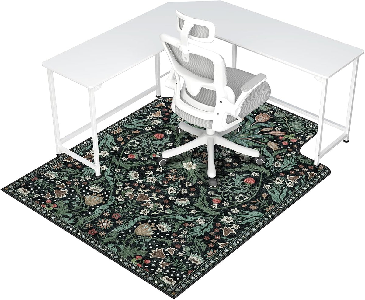 Office Chair Mat for Hardwood Floor & Tile Floor,48"X 60"-Convex Green
