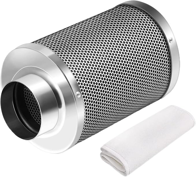 Air Carbon Filter Odor Control, Reversible Flange, Pre-Filter Included