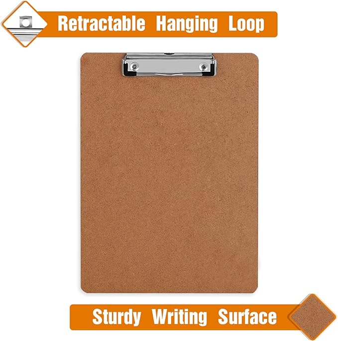 Clipboards, HERKKA 32 Pack Hardboard Office Clipboards Low Profile Clip Standard A4 Letter Size, ECO Friendly