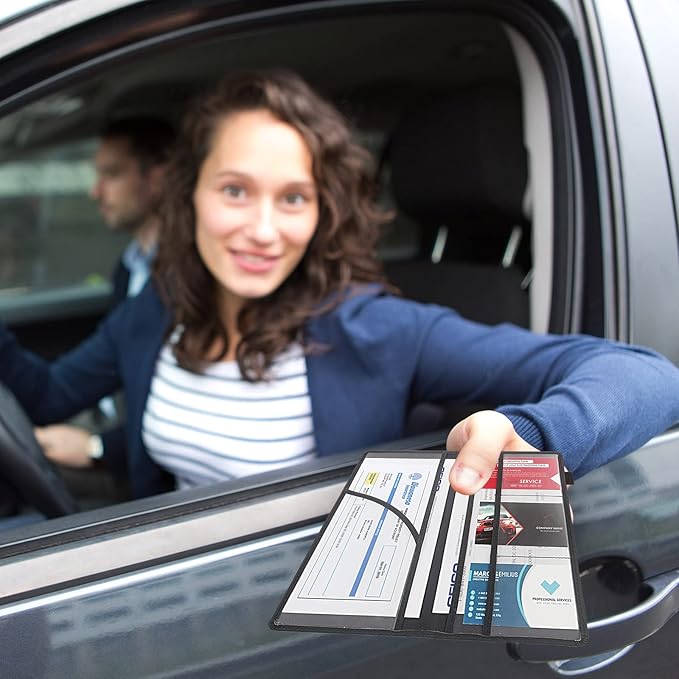 Car Registration and Insurance Holder,Leather Vehicle Glove Box Organizer Wallet for Document,Perfect for any Car,Truck,Motorcycle,Driver License,Trailer or Boat,Men & Women,Butterfly Elephant