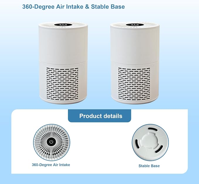 Small Desk Purifier 3-in-1 Filters Personal Air Purifier