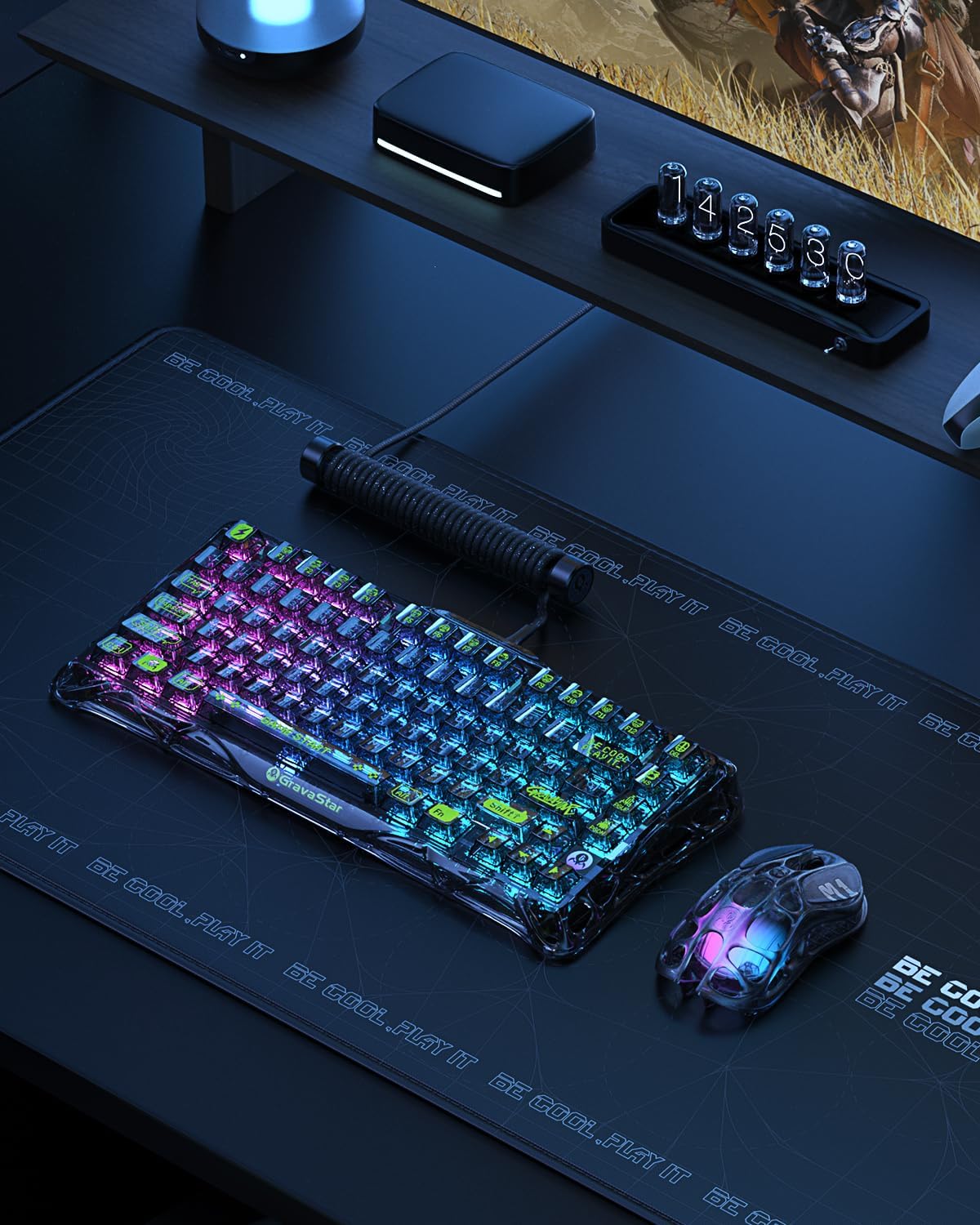 GravaStar Mercury K1 Lite 75% Wireless Mechanical Gaming Keyboard RGB