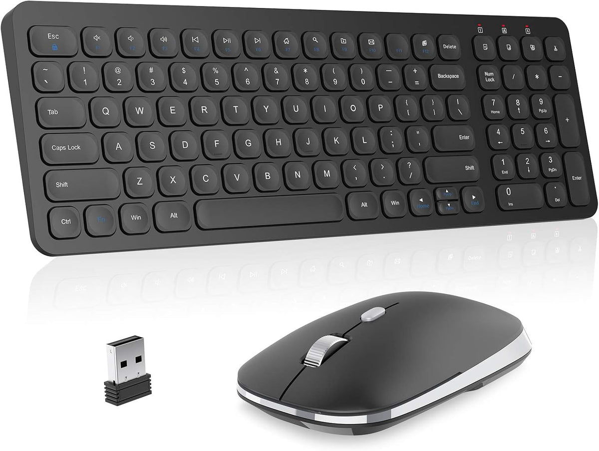 cimetech Wireless Keyboard and Mouse Combo - Black