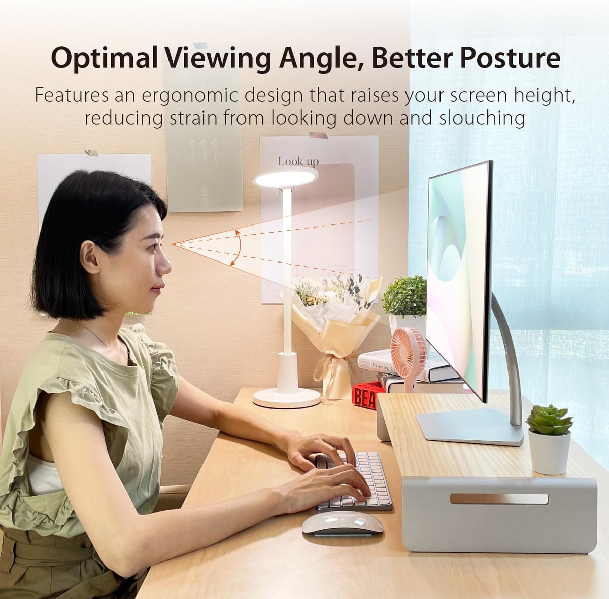 j5create Premium Monitor Stand, Made with Elegant Wood and Sleek Aluminum