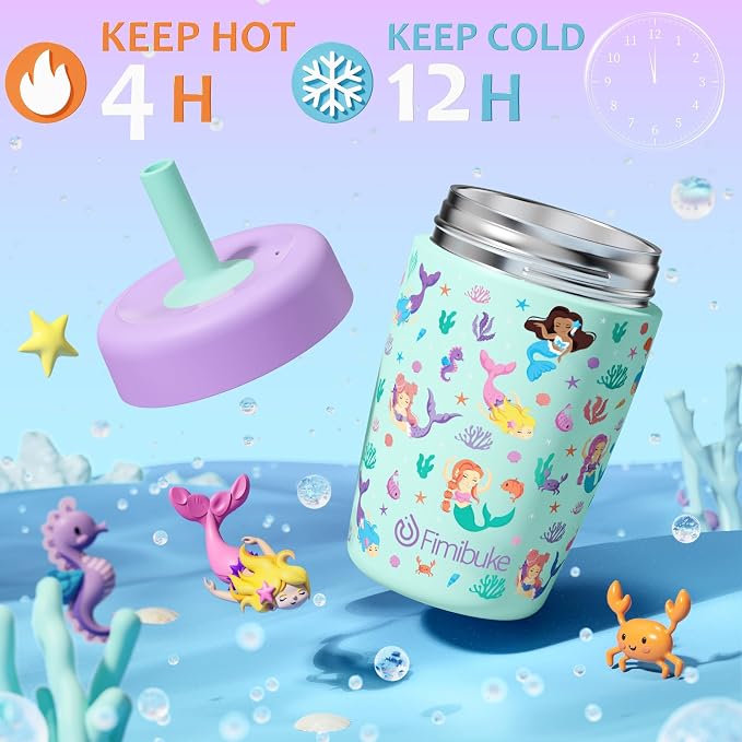 Fimibuke Toddler Cups Spill Proof, 12 OZ Sippy Cup