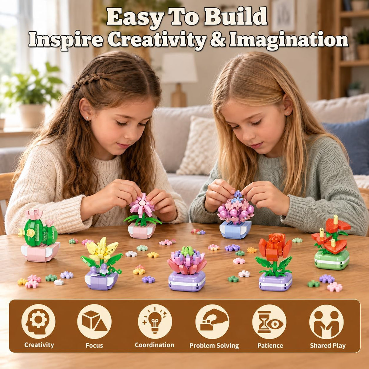 Flower Advent Calendar 2026 Succulents Building Blocks for Adults