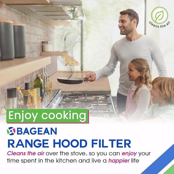 Bagean Stove Hood Vent Filter 11.81"x17.32" BPS1FA36 Compatible