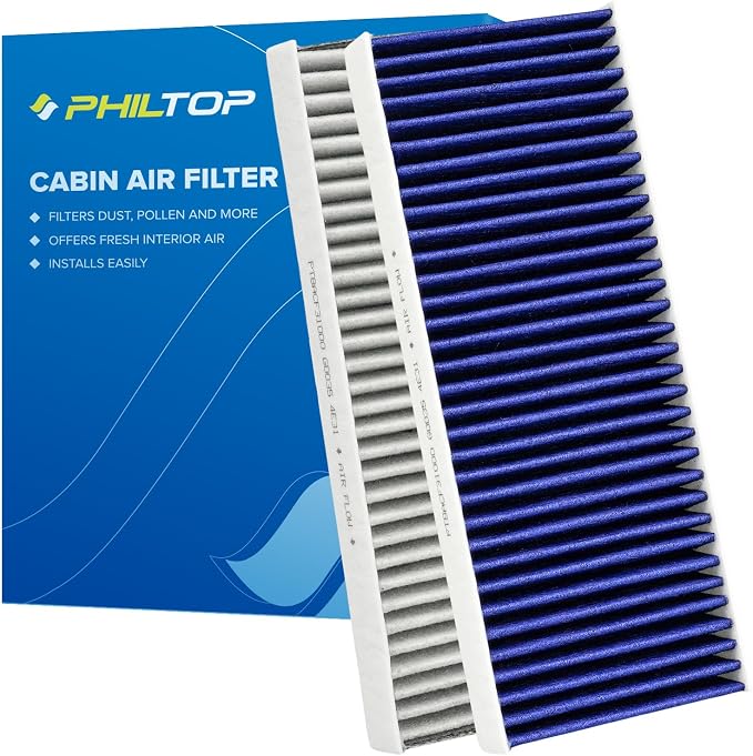PHILTOP Premium Cabin Air Filter w/Dual Activated Carbon, Compatible