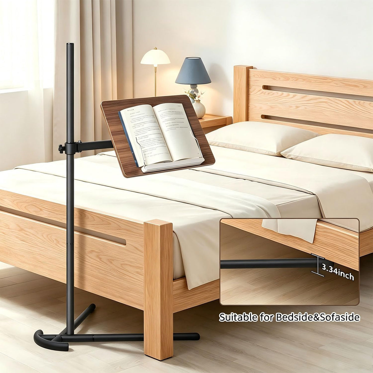 Adjustable Laptop Floor Stand for Bed, Couch, and Standing Desk Use, Large Size (Large)