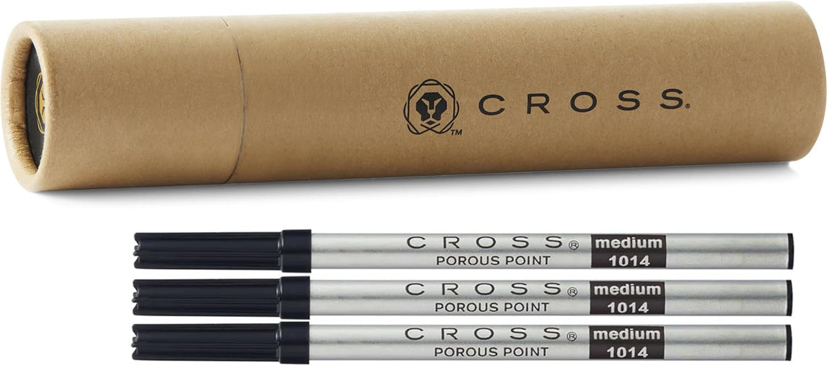 Cross Selectip Rollerball Pen Refill (Black, 3/Pack Felt-tip Porous Refill)