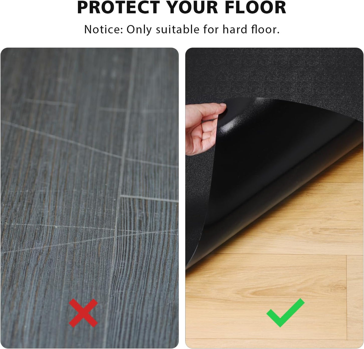 Vinyl Floor Mat for Home, Waterproof Area Mat Under Dining Room Table