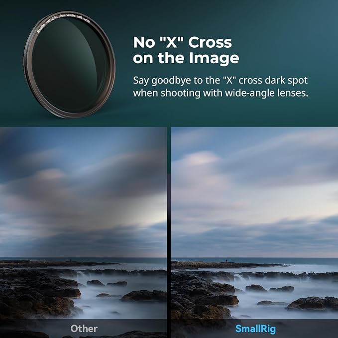 SmallRig 67mm Magnetic Variable ND Filter ND2-ND32 + 67mm Threaded Filter Ring