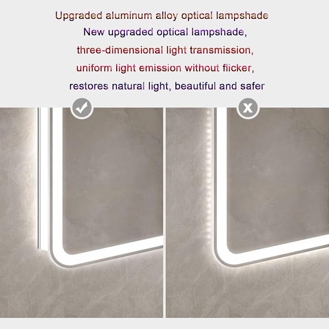 Smart Illuminated LED Bathroom Mirror，Bathroom Mirror