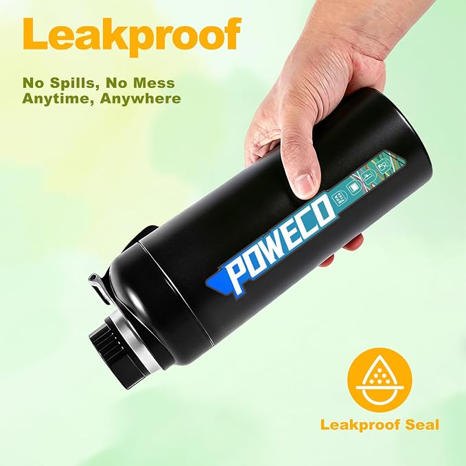Ceramic Lined Water Bottle, 18 oz Insulated Travel Mug