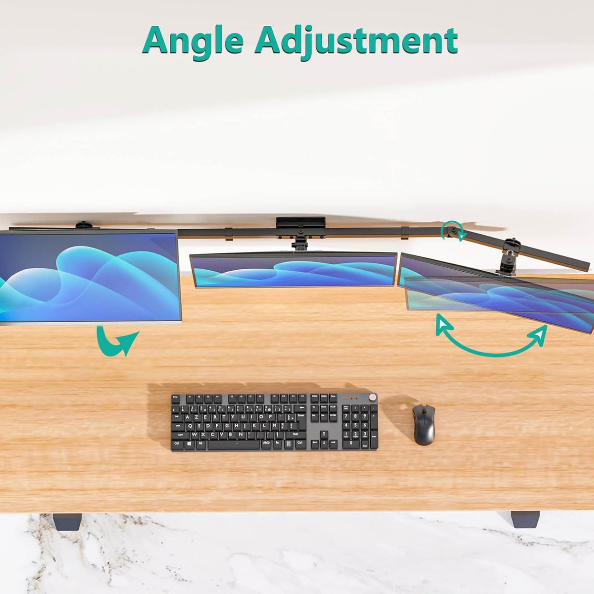 WALI Triple Monitor Wall Mount for 17 to 32 inch Screens, up to 15.4lbs
