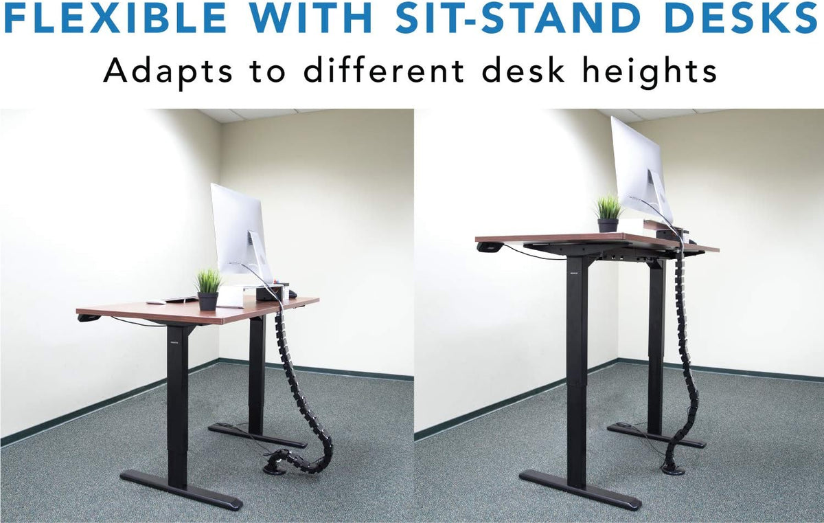 Mount-It! Cable Management Spine, 50" Desk Cord Organizer