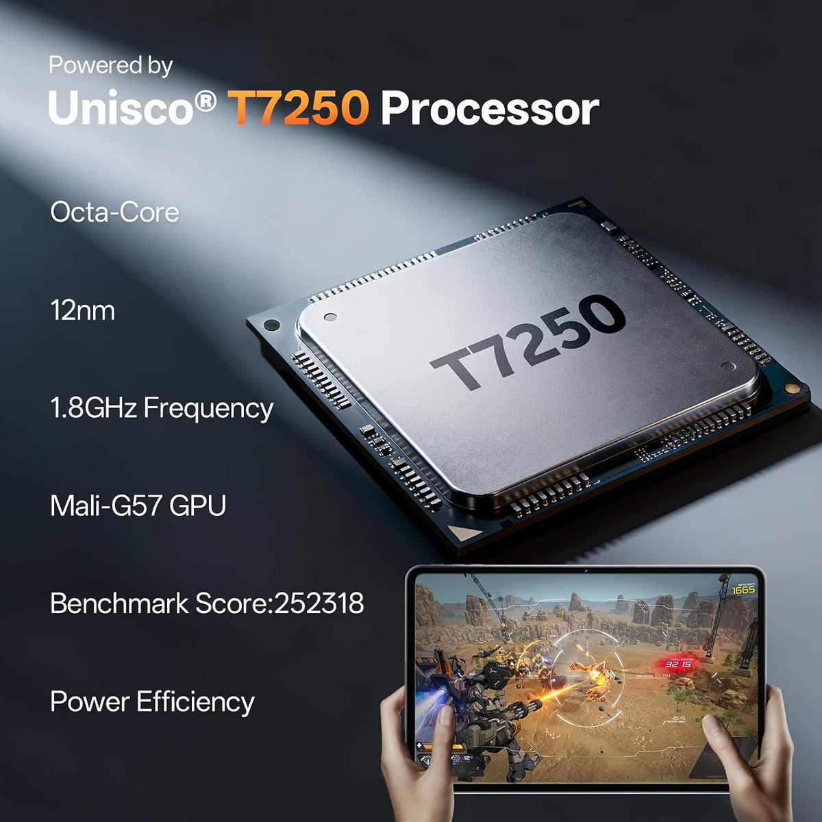 Android 16 Tablet 11 Inch, Octa-core 20GB RAM + 128GB ROM 1TB Expand, Gray