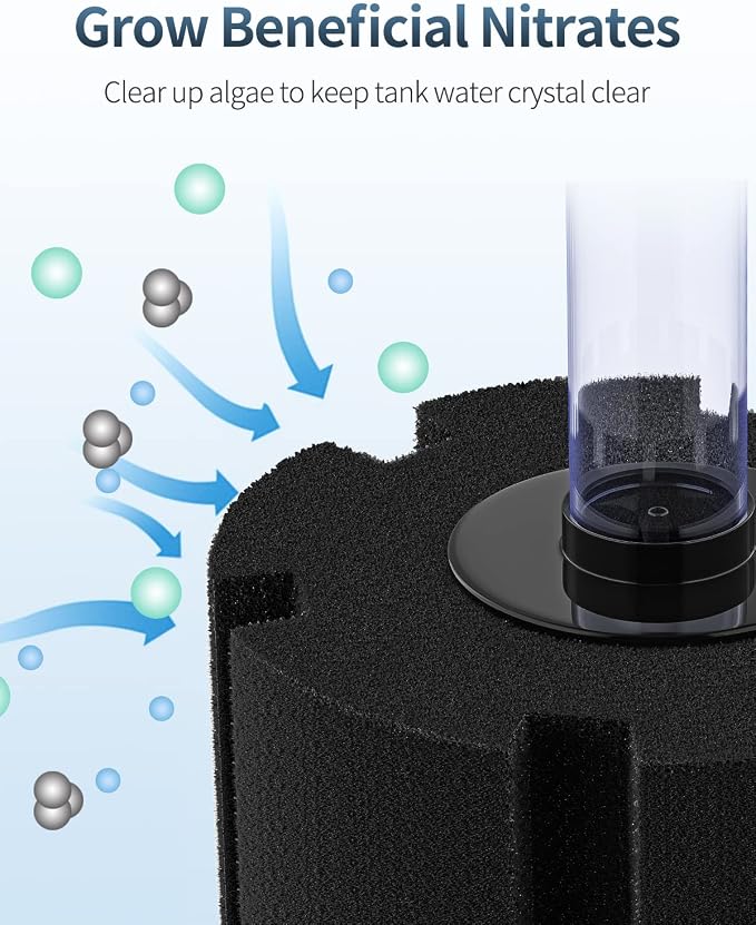 Pawfly Aquarium Bio Sponge Filter Quiet Betta Fry Shrimp and Small Fish Foam