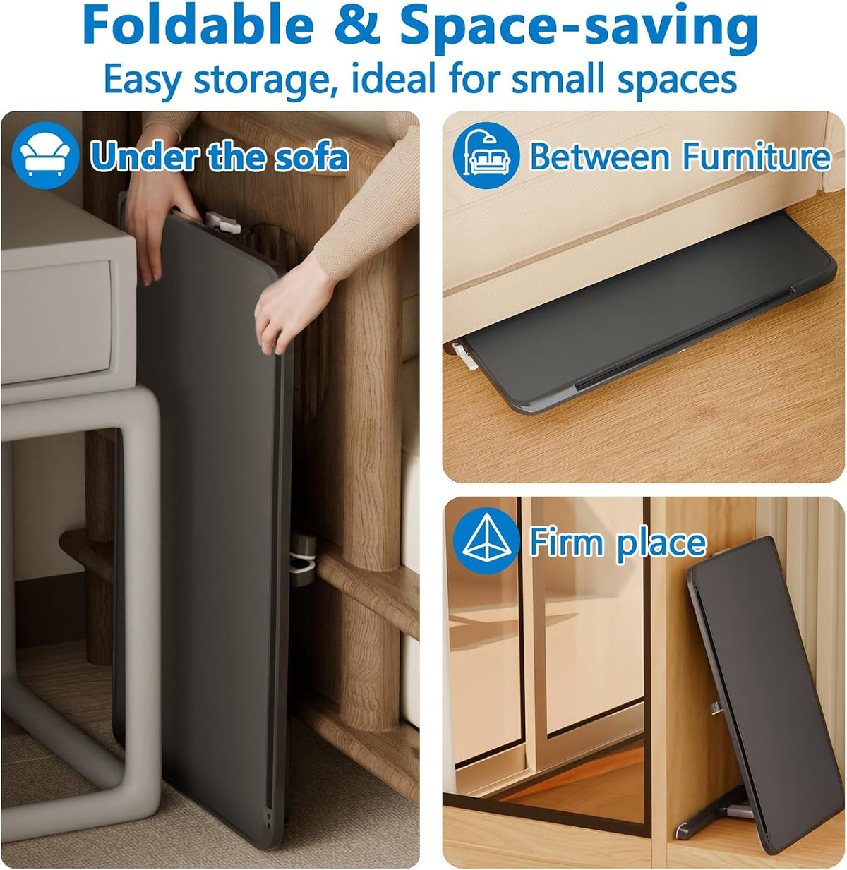 Potuopy Adjustable Laptop Lap Desk, X-Large Foldable Bed Table Tray