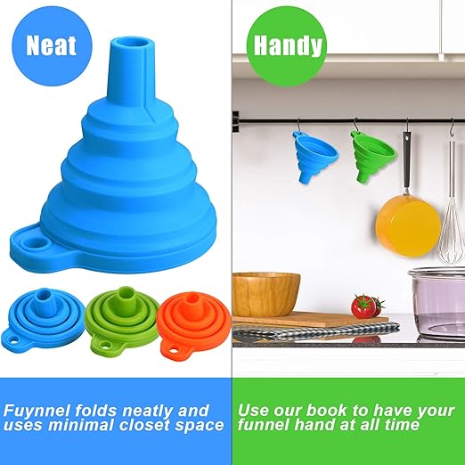 Boao 6 Pack Resin Funnels Filter 3D Printer Accessories Include Collapsible