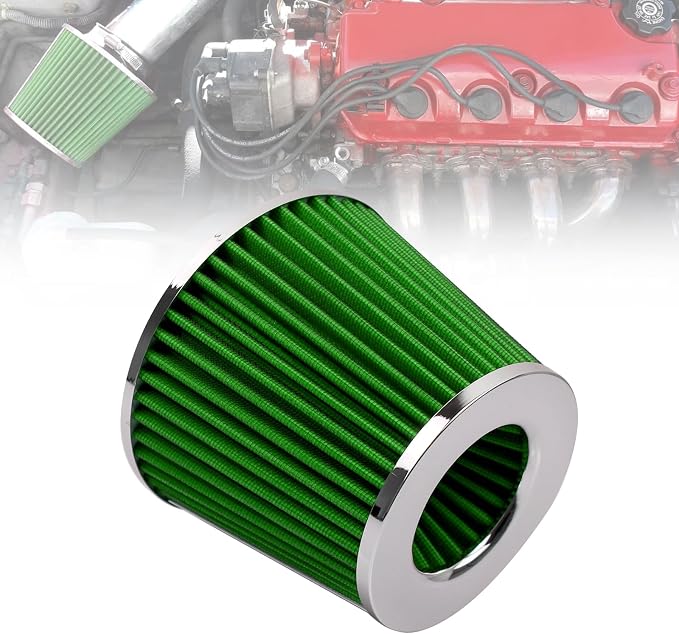RYANSTAR RACING 89mm 3.5" High Flow Round Tapered Cone Cool Air Filter Cleaner